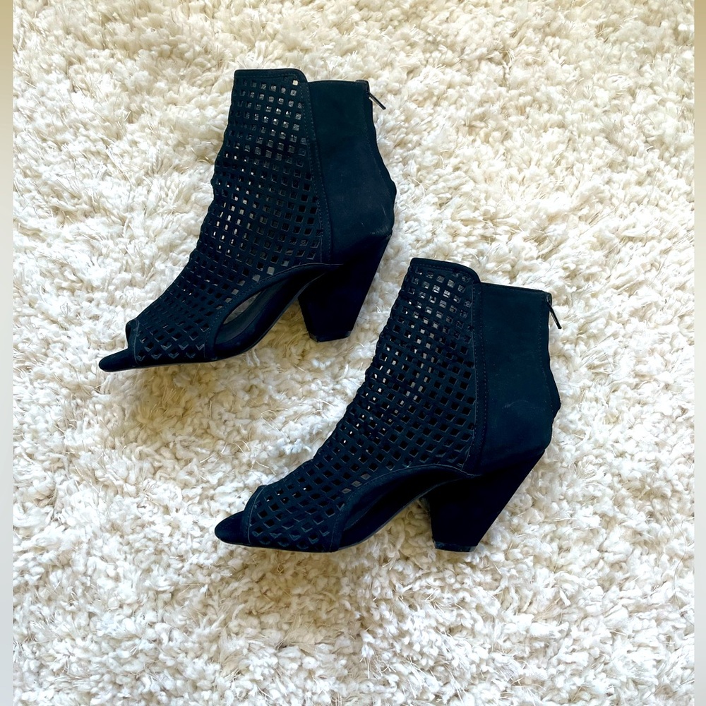 Jeffrey Campbell open toe ankle boots